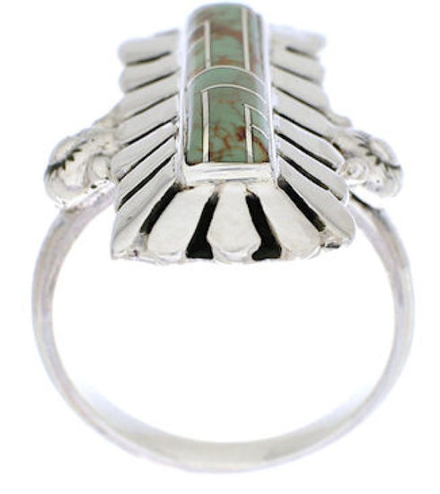 Turquoise Sterling Silver Southwest Ring Size 8-1/2 EX42890